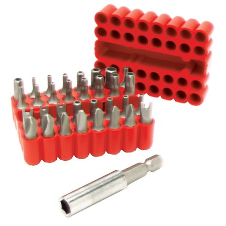 PERFORMANCE TOOL Performance Tool Assorted 1 in. L Security Bit Set Multi-Material 33 pc W1384